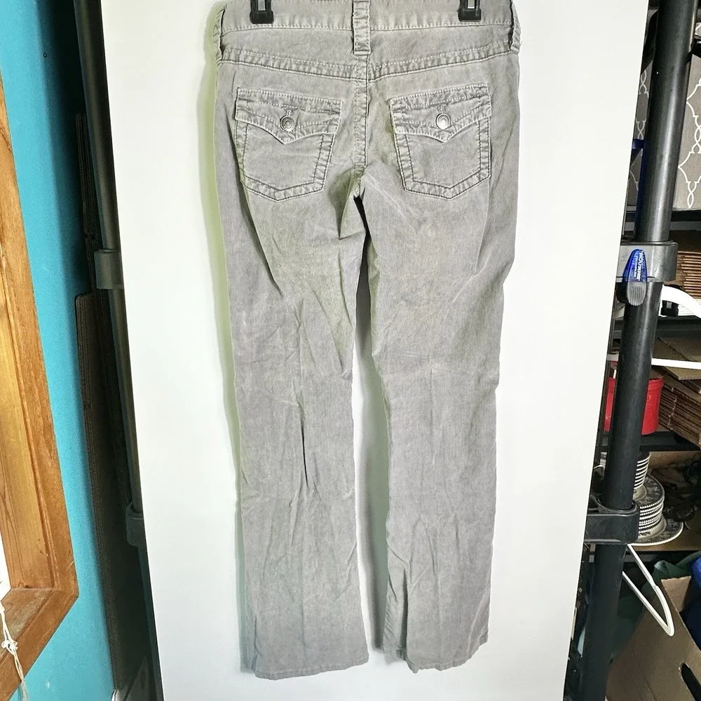 Vintage London Jean Gray Corduroy Bootcut Low Rise Pants Womens Sz 4 Y2K Very Gd
